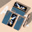 For Samsung Galaxy Z Fold5 5G Silky Feeling Phone Case Genuine Cow Leather + PC Electroplating Cover - Blue - 3