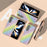 For Samsung Galaxy Z Fold5 5G Electroplating Phone Case Rhinestone Texture PU + PC Protective Cover - Multi-color - 3