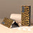For Samsung Galaxy Z Fold5 5G Leopard Pattern PU+Hard PC Case Nano Electroplating Protective Phone Cover - Gold - 2