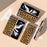 For Samsung Galaxy Z Fold5 5G Leopard Pattern PU+Hard PC Case Nano Electroplating Protective Phone Cover - Gold - 3