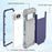 L-Style PC + TPU Phone Cover for Google Pixel 8 , Anti-Drop Cell Phone Cover - Navy Blue+Dark Grey - 2