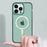 Anti-Fingerprint Phone Cover for iPhone 14 Pro Translucent Slim TPU+PC Case Compatible with MagSafe - Green - 2