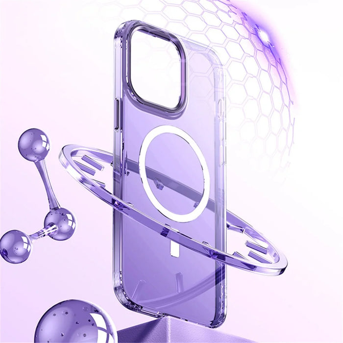 Anti-Fingerprint Phone Cover for iPhone 14 Pro Translucent Slim TPU+PC Case Compatible with MagSafe - Green - 4