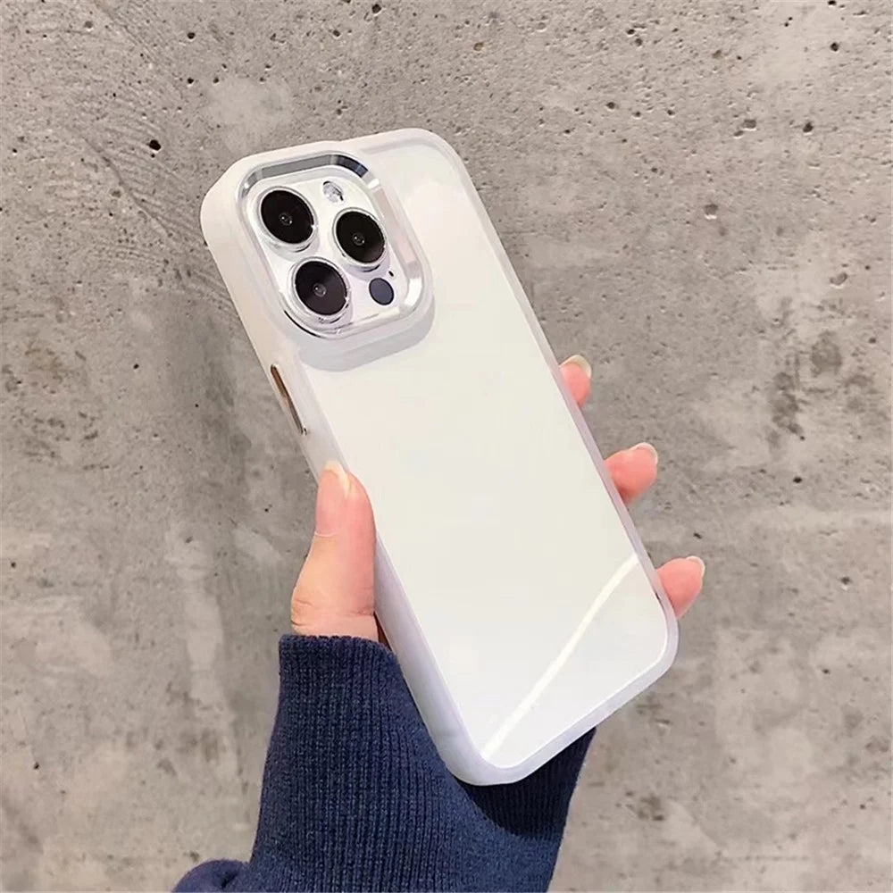 Slim Phone Case for iPhone 14 Pro Max Anti-Fingerprint TPU+PC Cover with Aluminum Alloy Camera Lens Frame - Cherry Purple - 5