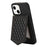 For iPhone 15 RFID Blocking Card Holder Phone Case Mirror Kickstand Imprinted PU Leather Coated TPU Cover with Shoulder Strap - Black - 4