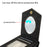 For iPhone 15 RFID Blocking Card Holder Phone Case Mirror Kickstand Imprinted PU Leather Coated TPU Cover with Shoulder Strap - Black - 6