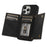 For iPhone 15 Pro RFID Blocking Kickstand Cover PU Leather + TPU Rhinestone Decor Wallet Phone Case with Shoulder Strap - Black - 2