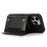 For iPhone 15 Pro RFID Blocking Kickstand Cover PU Leather + TPU Rhinestone Decor Wallet Phone Case with Shoulder Strap - Black - 3