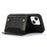 For iPhone 15 Plus Wallet RFID Blocking Phone Case Kickstand PU Leather + TPU Rhinestone Decor Cover with Shoulder Strap - Black - 3
