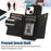 For iPhone 15 Plus Wallet RFID Blocking Phone Case Kickstand PU Leather + TPU Rhinestone Decor Cover with Shoulder Strap - Black - 7