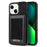N.BEKUS RFID Blocking Phone Case for iPhone 15 , Card Holder Kickstand Leather Coated TPU Cover - Black - 1