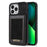N.BEKUS Kickstand Case for iPhone 15 Pro , RFID Blocking Card Holder Leather Coated TPU Phone Cover - Black - 1