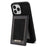 N.BEKUS Kickstand Case for iPhone 15 Pro , RFID Blocking Card Holder Leather Coated TPU Phone Cover - Black - 3