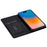 For iPhone 15 Pro Glitter Phone Case Card Holder Stand PU Leather Protective Phone Cover - Black - 3