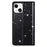 Glitter PU Leather Stand Phone Case for iPhone 15 , Card Holder Anti-drop Phone Cover - Black - 7
