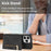 For iPhone 15 Pro Max Zipper Pocket Phone Case Kickstand Wallet PU Leather Coated TPU Cover - Black - 6