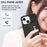 Zipper Pocket Leather Coated TPU Case for iPhone 15 , Kickstand Wallet Cell Phone Cover - Black - 7