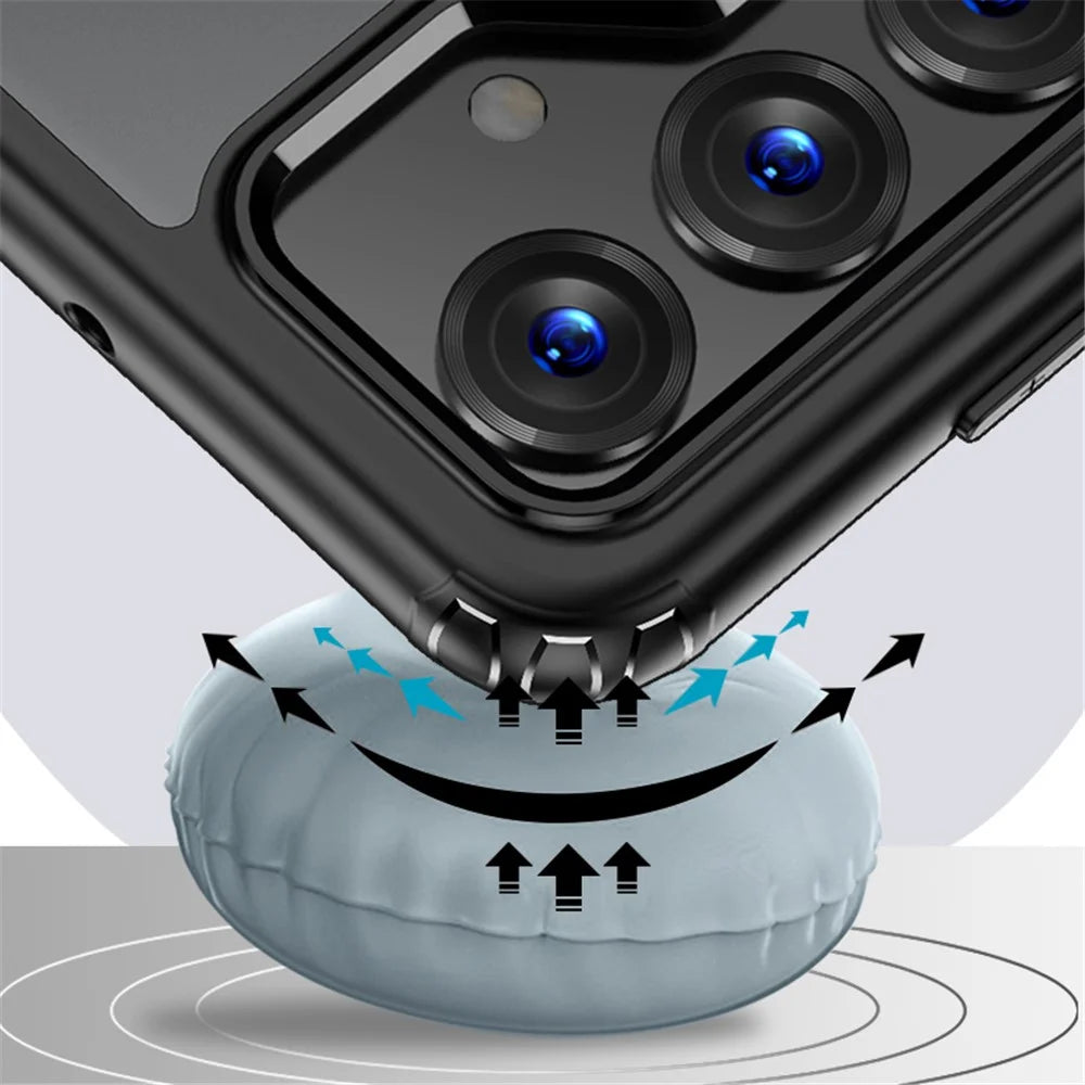 For Samsung Galaxy A25 5G (Global) (161.0 x 76.5 x 8.3mm) PC+TPU Phone Case Airbag Corner Protective Phone Cover - Transparent - 3