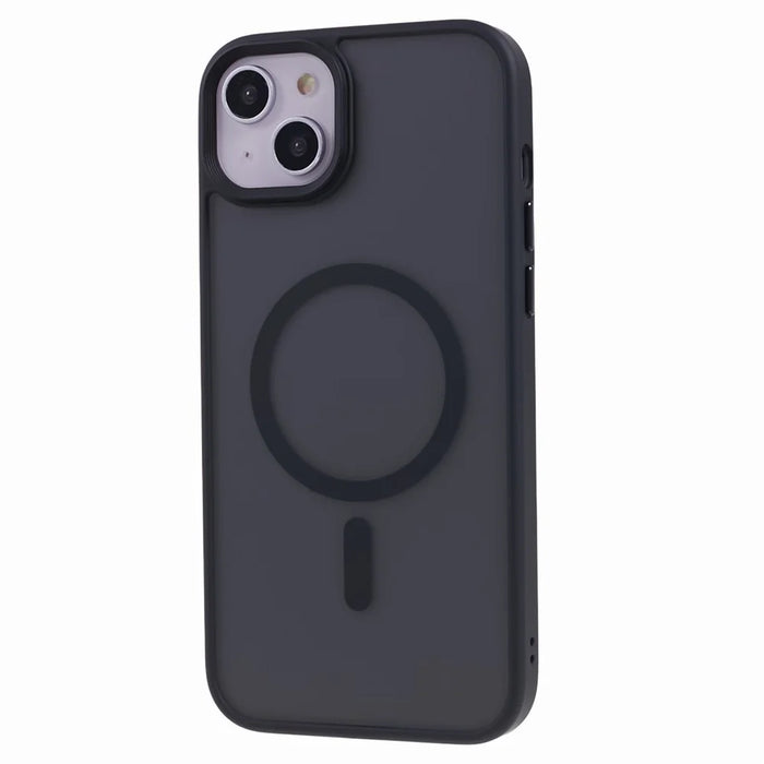 FULEXIN Compatible with MagSafe Shockproof Case for iPhone 15 Skin-Touch Matte TPU+Acrylic Phone Cover - Black - 3