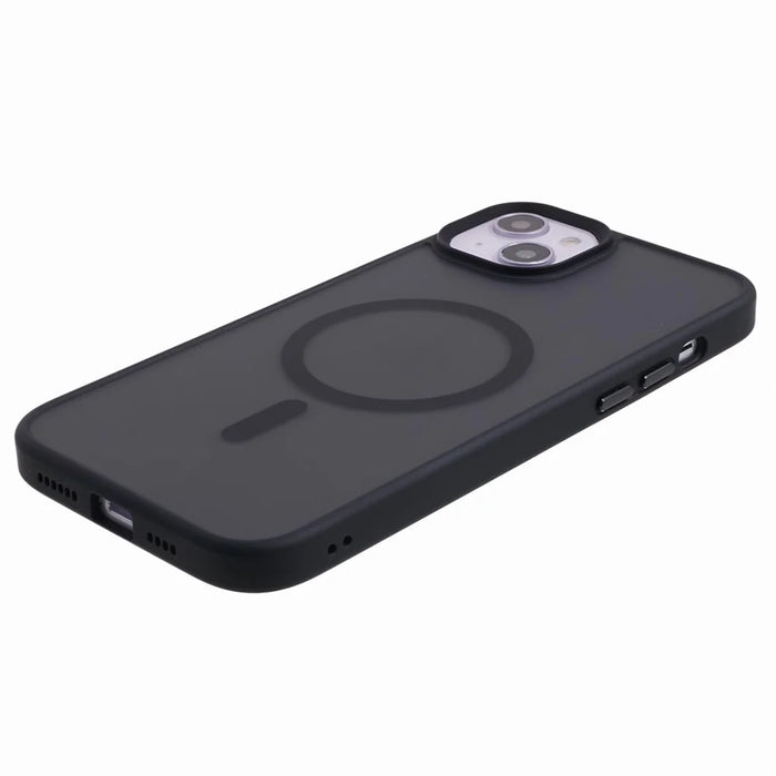 FULEXIN Compatible with MagSafe Shockproof Case for iPhone 15 Skin-Touch Matte TPU+Acrylic Phone Cover - Black - 4