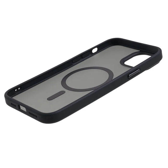 FULEXIN Compatible with MagSafe Shockproof Case for iPhone 15 Skin-Touch Matte TPU+Acrylic Phone Cover - Black - 6