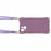 Phone Cover for iPhone 14 Four Corner Thickened Shockproof TPU Phone Case with 150cm Hanging Rope - Light Purple - 6