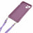 Phone Cover for iPhone 14 Plus Four Corner Thickened Anti-drop TPU Back Case with 150cm Hanging Rope - Light Purple - 4