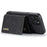 DG.MING M1 Series For iPhone 15 Pro Magnetic Wallet Phone Case PC+TPU+PU Shockproof Kickstand Cover - Black - 4