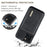 DG.MING M1 Series Anti-Drop Kickstand Case for iPhone 15 PC+TPU+PU Magnetic Wallet Phone Shell - Black - 7