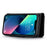 DG.MING For iPhone 15 Anti-Scratch Split Leather Wallet Stand Cover Detachable Magnetic Phone Case Shell - Black - 3