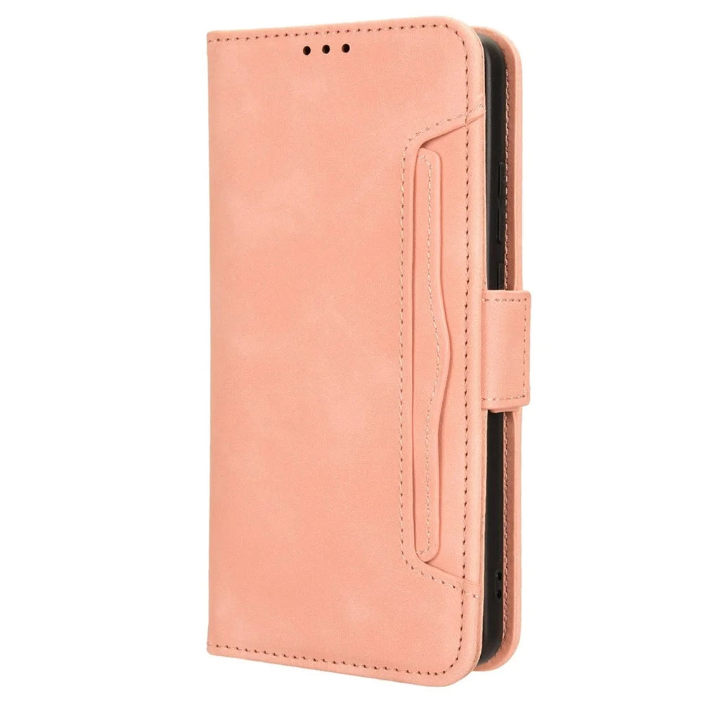 For OnePlus Nord CE3 5G / Oppo K11 5G PU Leather Wallet Phone Case Shockproof Stand Cover with Multiple Card Holder - Pink - 6