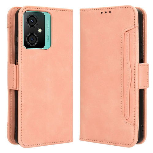 For Blackview Oscal C70 / Oscal Tiger 10 Multiple Card Slot Wallet Phone Case Stand PU Leather Smartphone Cover - Pink - 1