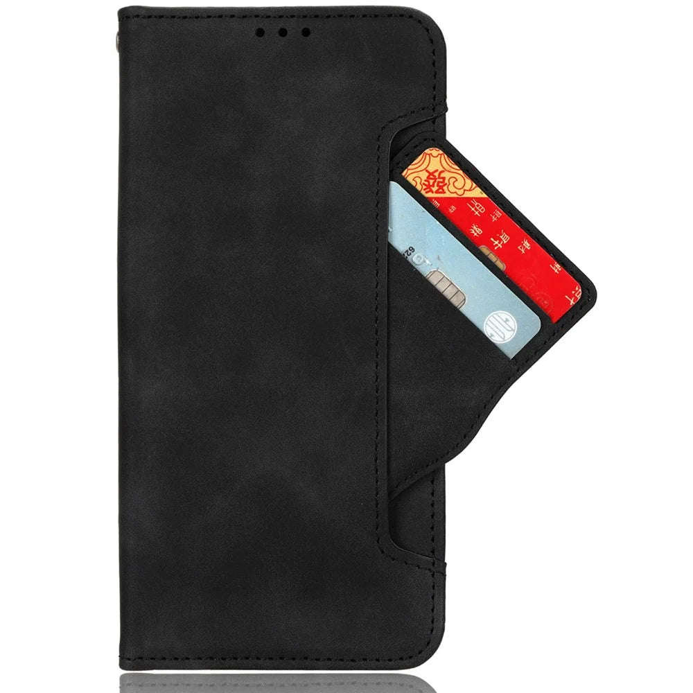 For Nothing Phone (2) PU Leather Shockproof Phone Case Wallet Mobile Phone Stand Cover with Multiple Card Holder - Black - 2