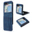 For Samsung Galaxy Z Flip5 5G Card Slots Phone Case Two-piece Design PU Leather Protective Cover - Blue - 1