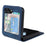 For Samsung Galaxy Z Flip5 5G Card Slots Phone Case Two-piece Design PU Leather Protective Cover - Blue - 3