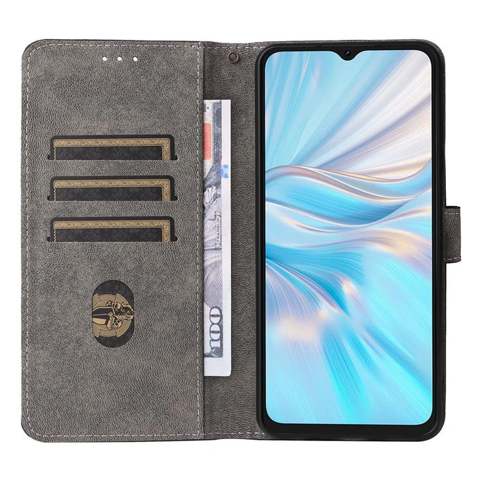 Stand Cover for Blackview Oscal C70 / Oscal Tiger 10 Wallet Phone Case RFID Blocking PU Leather Shell with Strap - Black - 2