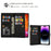 For iPhone 15 Pro Max Zipper Wallet Phone Cover PU Leather Glittery Laser Carving Phone Stand Case - Black - 5