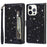 For iPhone 15  Pro Wallet Leather Phone Case Zipper Pocket Stand Glittery Phone Cover - Black - 1