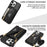 N.BEKUS PU Leather+TPU Phone Cover for iPhone 15 Pro Max , Zipper Pocket Wallet Kickstand Case with Shoulder Strap - Black - 7