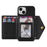 N.BEKUS Phone Cover for iPhone 15 Plus , Zipper Pocket Wallet Kickstand PU Leather+TPU Case with Shoulder Strap - Black - 3