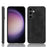 For Samsung Galaxy S23 FE Phone Cover Stitching Line PU Leather Coated PC+TPU Protective Case - Black - 5