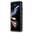 For Samsung Galaxy Z Fold5 5G Textured PU Leather+PC Phone Case Folding Back Cover - Orange - 6
