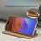 LC.IMEEKE For iPhone 15 Pro Leather Stand Phone Case Shockproof Card Holder Cover - Brown - 3