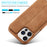 LC.IMEEKE For iPhone 15 Pro Leather Stand Phone Case Shockproof Card Holder Cover - Brown - 6