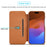 LC.IMEEKE For iPhone 15 Pro Leather Stand Phone Case Shockproof Card Holder Cover - Brown - 7