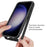 Clear Back Phone Case for Samsung Galaxy S23 FE , Acrylic+PC+TPU Anti-Scratch Phone Cover - Black - 2