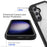 Clear Back Phone Case for Samsung Galaxy S23 FE , Acrylic+PC+TPU Anti-Scratch Phone Cover - Black - 5