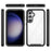 Clear Back Phone Case for Samsung Galaxy S23 FE , Acrylic+PC+TPU Anti-Scratch Phone Cover - Black - 6