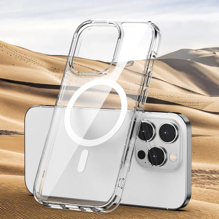 Aurora Series For iPhone 15 Pro Max Shockproof Cover Magnetic TPU+PC Phone Case Compatible with MagSafe - Brown - 7