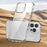 Aurora Series For iPhone 15 Plus Hard PC + Soft TPU Phone Case Clear Mobile Phone Shell Cover - Transparent Tan - 5